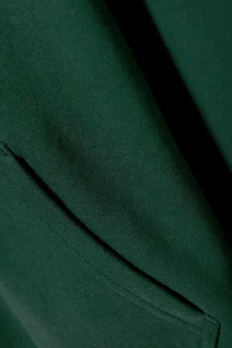 Boxy Med print Zip Hættetrøje – Multi-Printed Dark Green