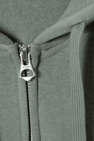 Boxy Midweight Zip Hættetrøje – Dusty Grey