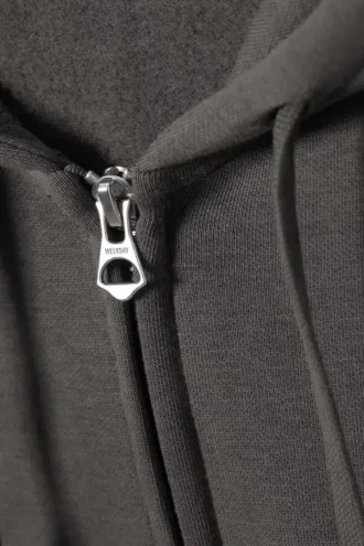Boxy Midweight Zip Hættetrøje – off Black