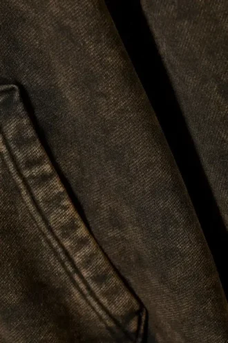 Boxy Washed Zip Hættetrøje – Washed Brown