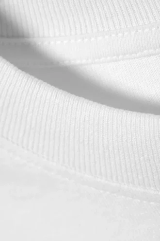 Bred, oversized langærmet t-shirt – hvid
