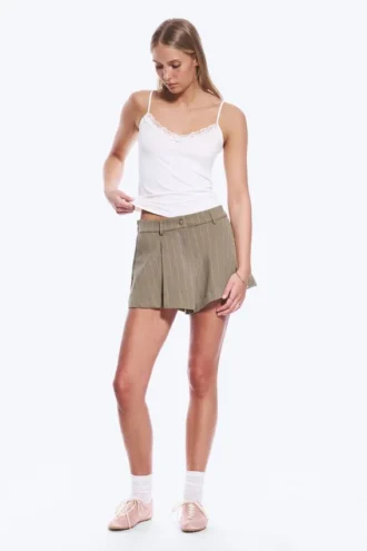 Camisole med stropper og snøring – Off-White