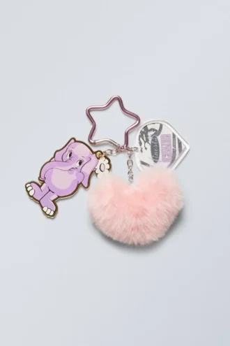Charm-nøgleringe – lyserød – elefant | Cheap Monday Gb