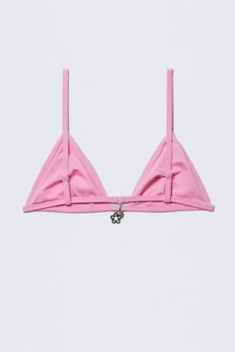 Charm Triangle Bikini Top – Lyserød