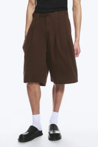 Chino-shorts i bomuld – mørkebrun