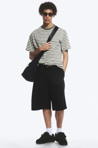 Chino-shorts i bomuld – sort