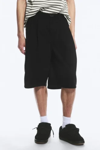 Chino-shorts i bomuld – sort