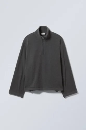 Cora Oversized Fleece-Sweatshirt – Mørkegrå