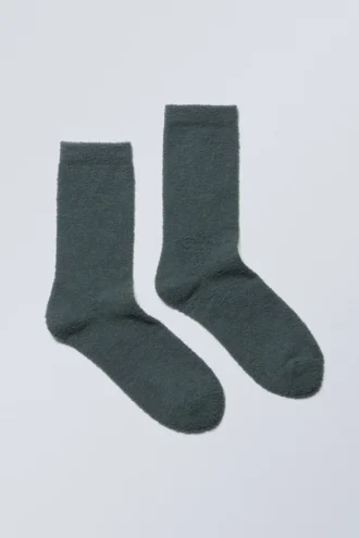 Cosy Strømper – Mørk turkis