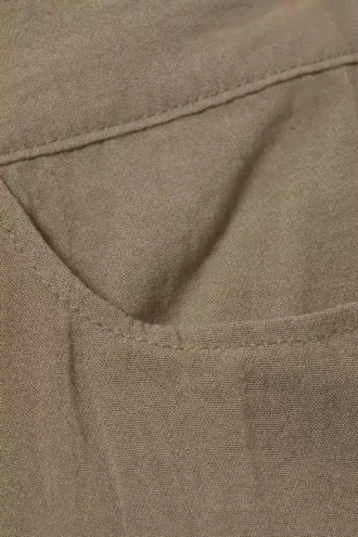 Crinkle-bukser med lav talje og løs pasform – beige
