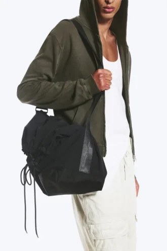 Crossbody-taske med snøre – Sort