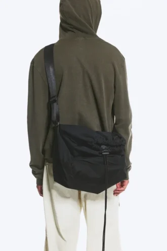 Crossbody-taske med snøre – Sort