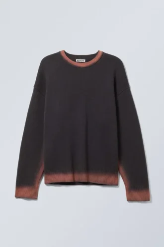 Cypher med print på striktrøje – Plum/Coral