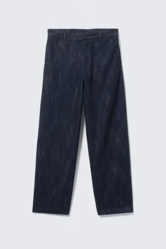 Denim-bukser i afslappet pasform – Slub Rinse – Mørkeblå