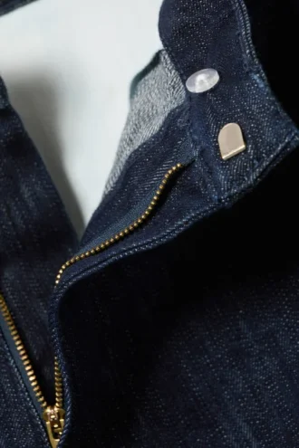 Denim-bukser i afslappet pasform – Slub Rinse – Mørkeblå