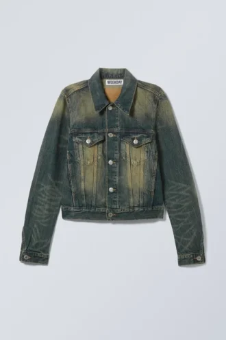 Denim-truckerjakke i regular fit – Carson Blue – Mørkeblå
