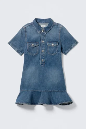 Denim-tunika-minikjole – Sunset Blue – Mørkeblå
