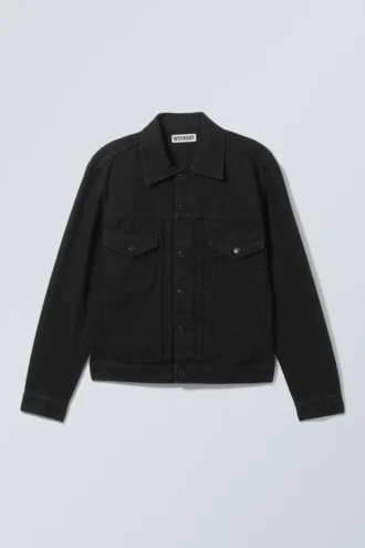 Denimjakke i afslappet pasform – Black Rinse – Sort