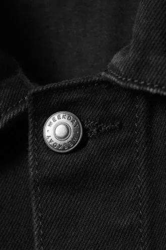 Denimjakke i afslappet pasform – Black Rinse – Sort