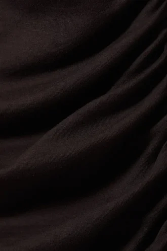 Drape Asymmetrisk Lyocell-top – Mørkebrun