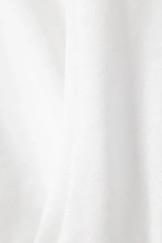 Draperet halterneck-jerseybluse – hvid