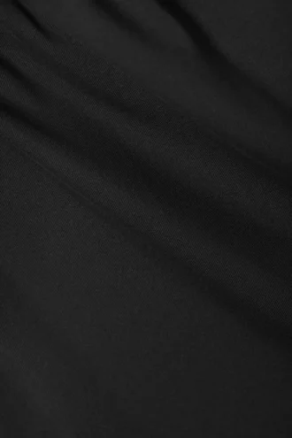 Draperet nylon-top med én skulder – Sort