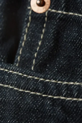 Dynasty lavtaljede, løse Jeans med brede ben – Blue Rinse – mørkeblå