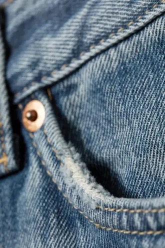 Dynasty lavtaljede, løse Jeans med vid benvidde – Blue Stream – mellemblå