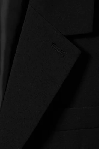 Enkeltradet, afslappet skræddersyet blazer – sort