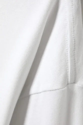 Fantastisk, boxy T-shirt med print og lange ærmer – hvid – Stardust