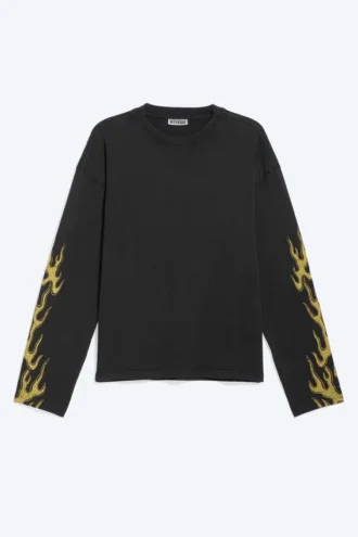 Fantastisk langærmet t-shirt med print – Sort – Riftborn