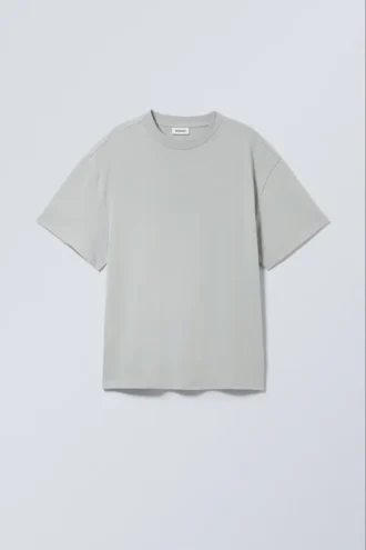 Fantastisk T-shirt i kraftig kvalitet – lys støvet grå