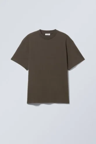 Fantastisk T-shirt i kraftig kvalitet – mørkebrun