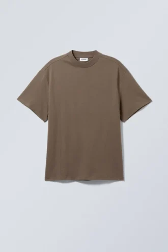 Fantastisk T-shirt i kraftig kvalitet – mørkebrun