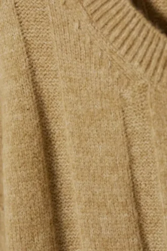 Fiona Rib-trøje – beige