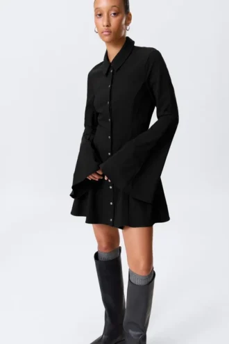 Fit-and-flare mini-kjoler – sort