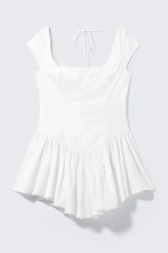 Fit and Flare minikjole – hvid Hvid