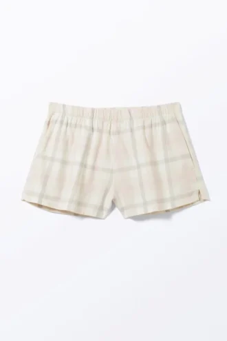 Flanelboxershorts – beige tern