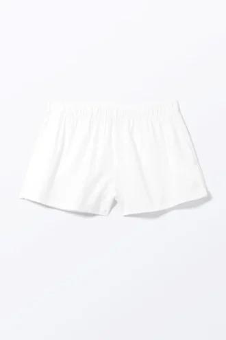 Flanelboxershorts – Hvid