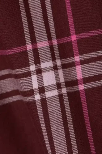 Flanelboxershorts – Mørkerød ternet