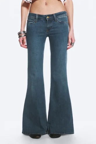 Flare Low Rise Flared Skinny Jeans – Blue Tide – Mørkeblå | Cheap Monday Gb