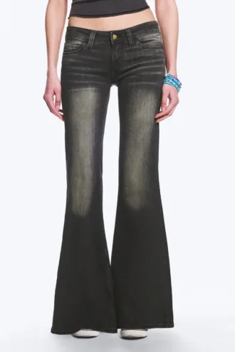 Flare Low Rise Flared Skinny Jeans – Sennep Sort – Sort | Cheap Monday Gb