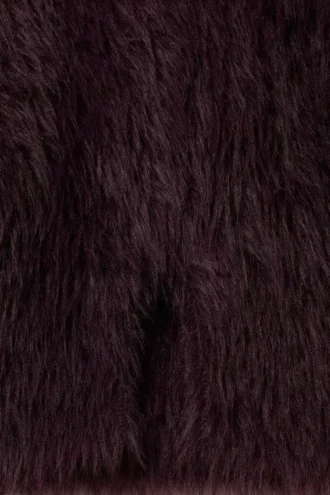 Fluffy striktrøje – mørk blomme