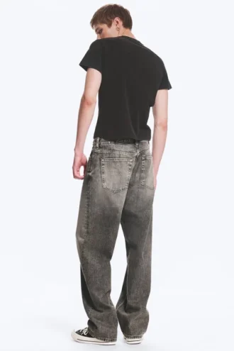 Galaxy Mid Rise Loose Straight Jeans – Redondo Black – Sort