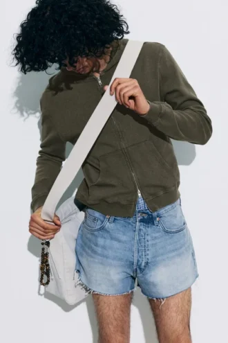 Gravity Mid Rise Loose Denim Shorts – Kimberley Blue – Lys blå