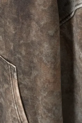 Hættetrøje med løs pasform og print – Khaki Green Forest