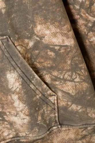 Hættetrøje med løs pasform og print – Khaki – Woodland