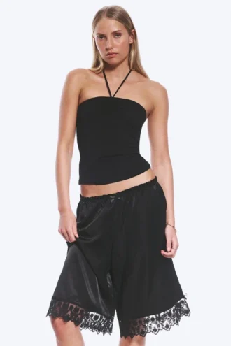 Halterneck bandeau-top – sort