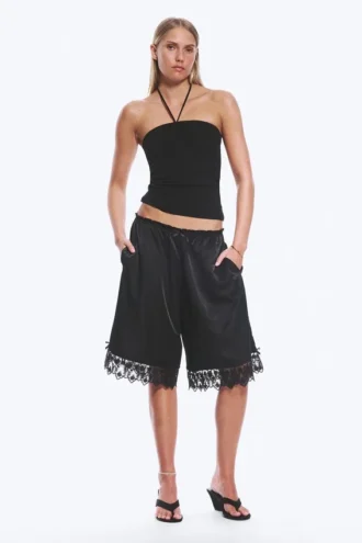 Halterneck bandeau-top – sort