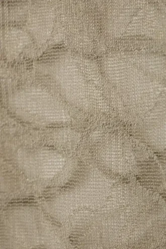 Halterneck-top i svunget blonder – beige
